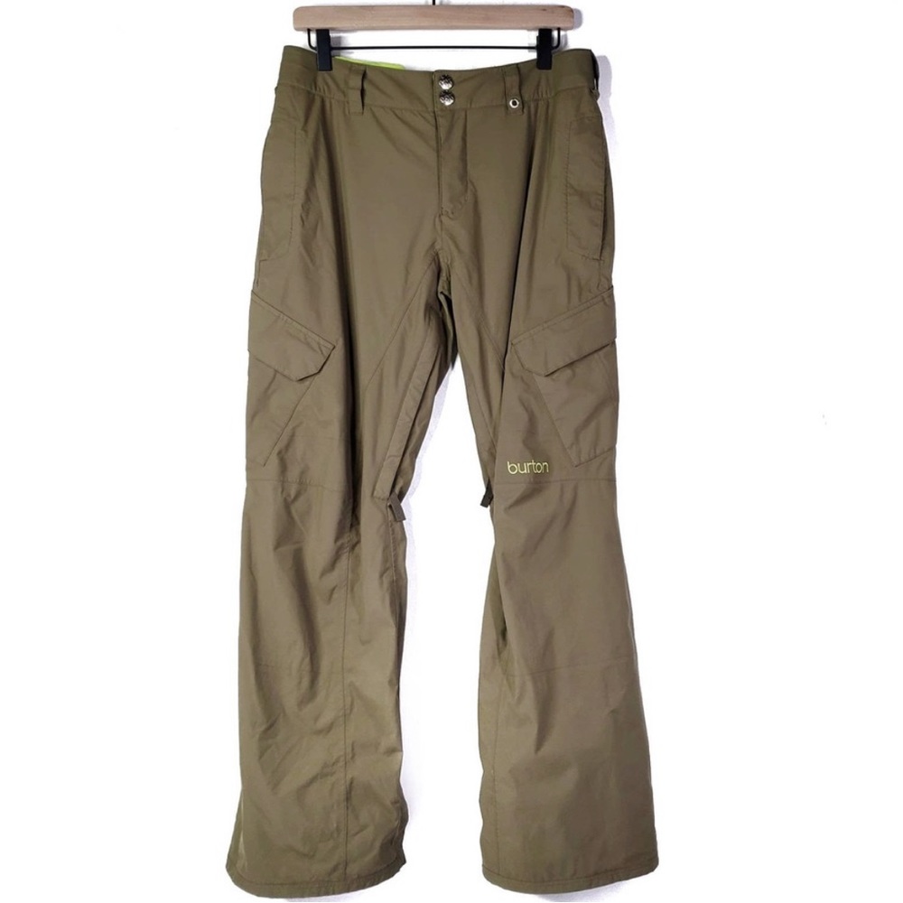 Burton Dryride Snow Pants Snowboard Ski Women's M Olive Tan Lime Green